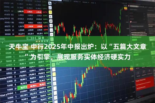 天牛宝 中行2025年中报出炉：以“五篇大文章”为引擎，展现服务实体经济硬实力