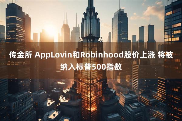 传金所 AppLovin和Robinhood股价上涨 将被纳入标普500指数