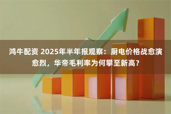 鸿牛配资 2025年半年报观察：厨电价格战愈演愈烈，华帝毛利率为何攀至新高？